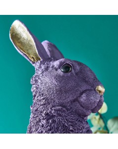 Lapin assis Violet